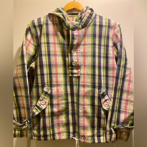 Merona Target cotton plaid pullover hooded  jacket size XL